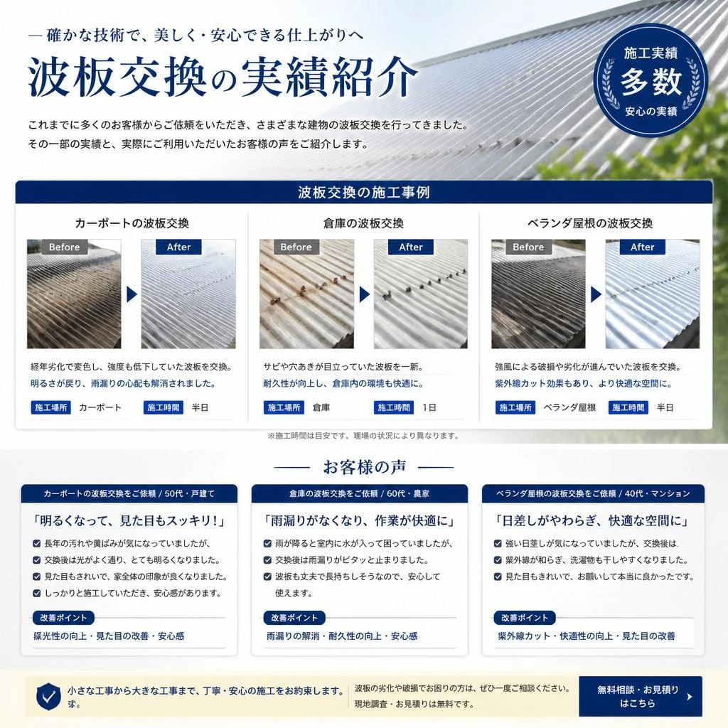 実績とお客様の声