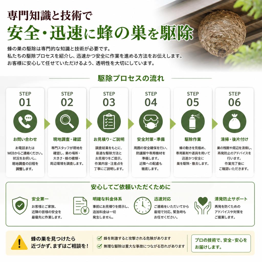 迅速な駆除作業の流れ