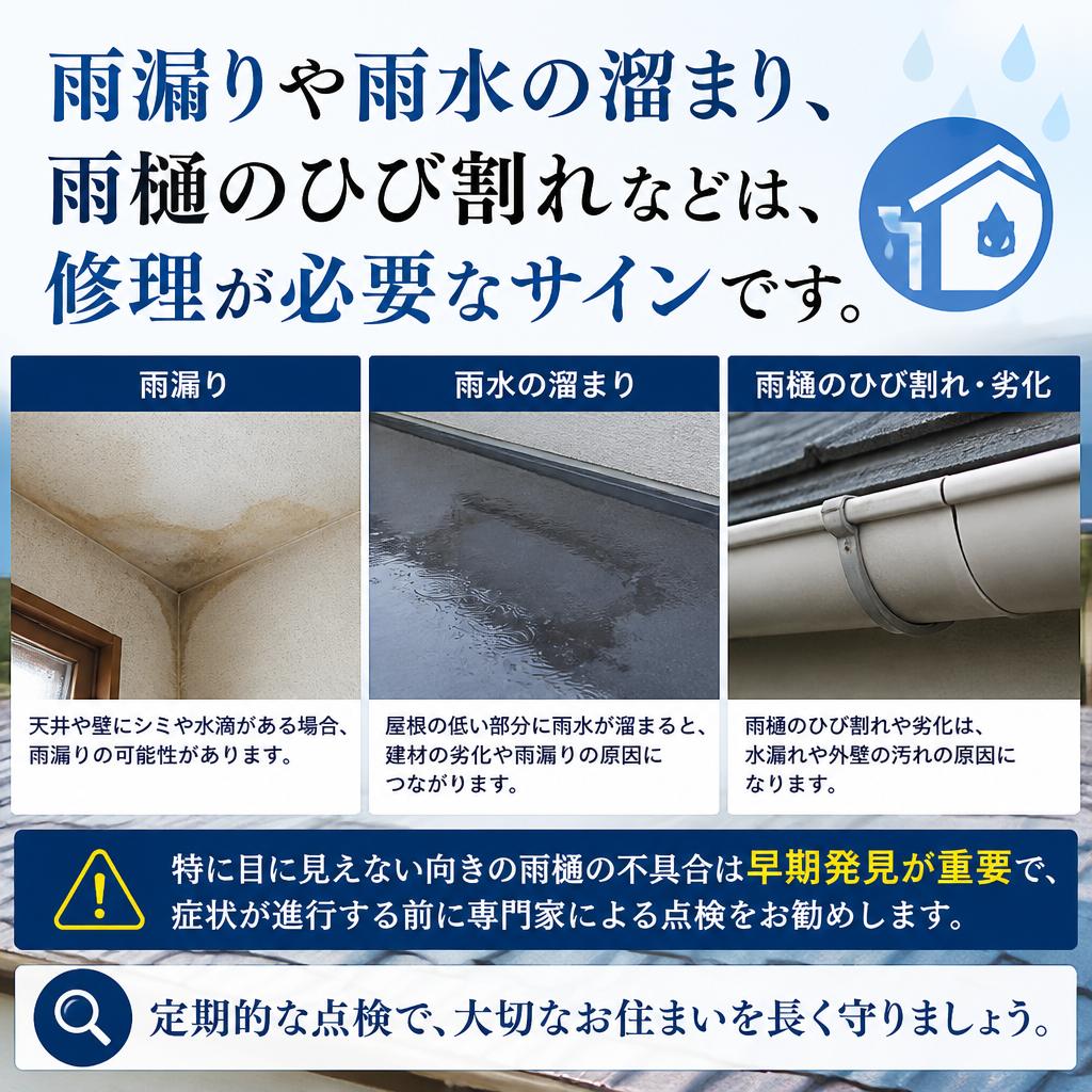 雨樋修理のサイン