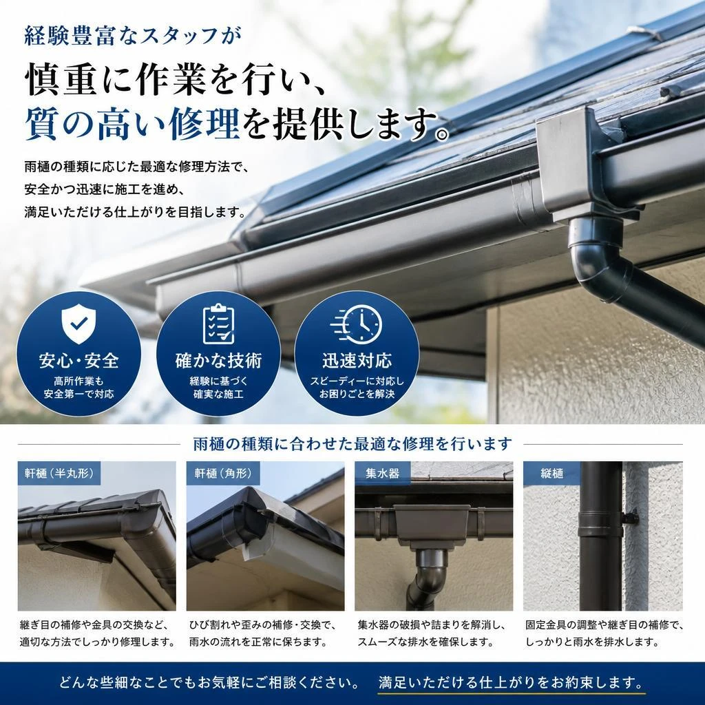 専門技術者による修理作業