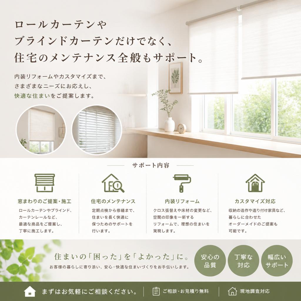 住宅メンテナンスをトータルサポート