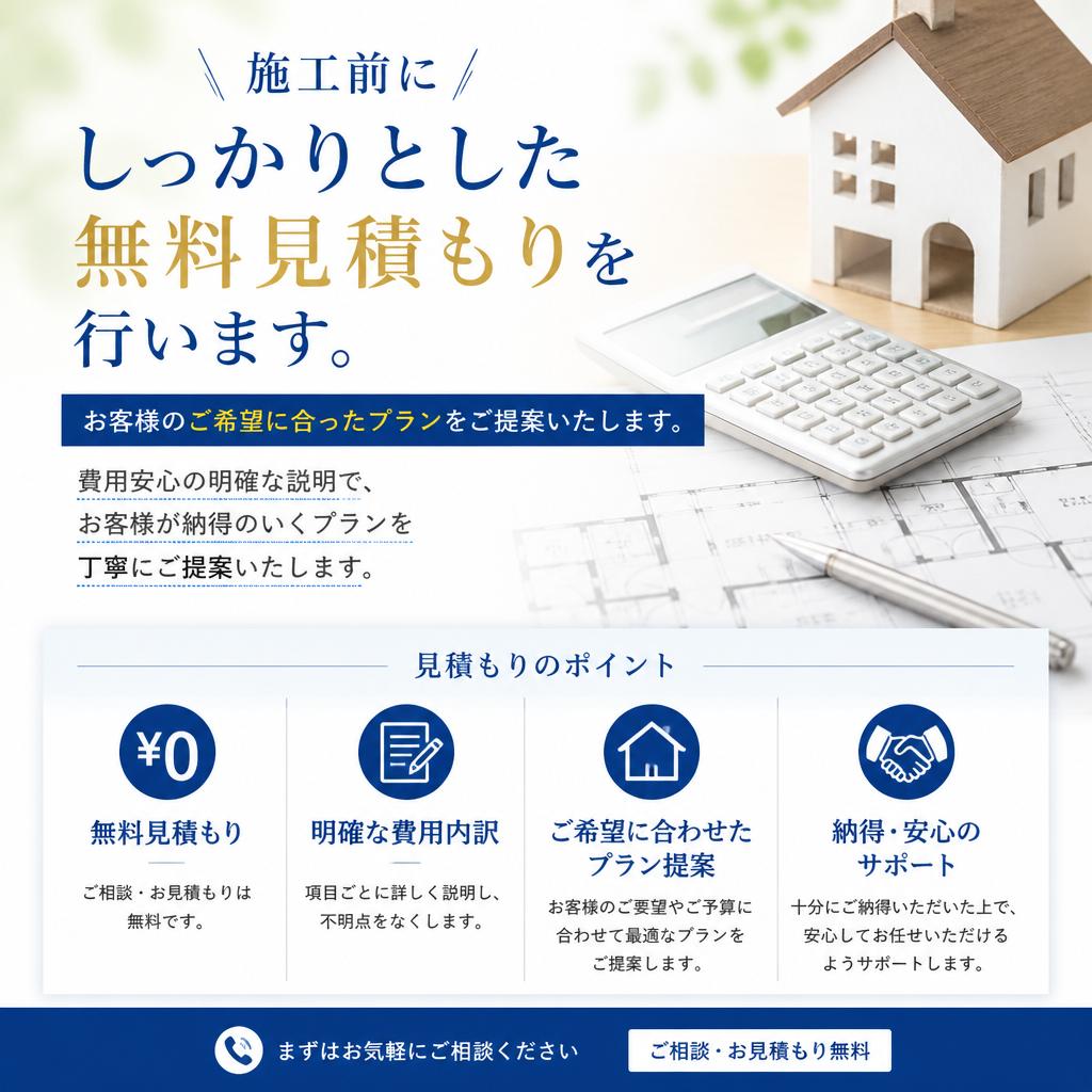 安心の無料見積り