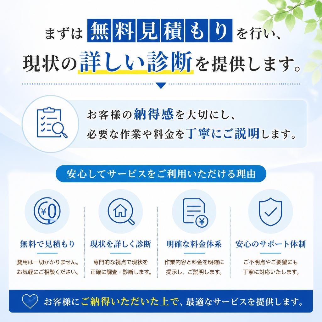 無料見積もりで安心