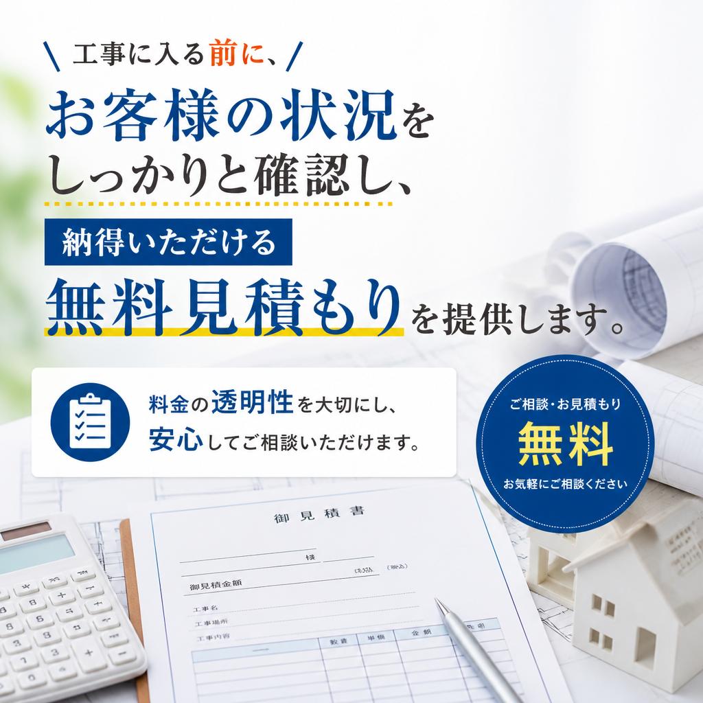 無料見積もりで安心のスタート