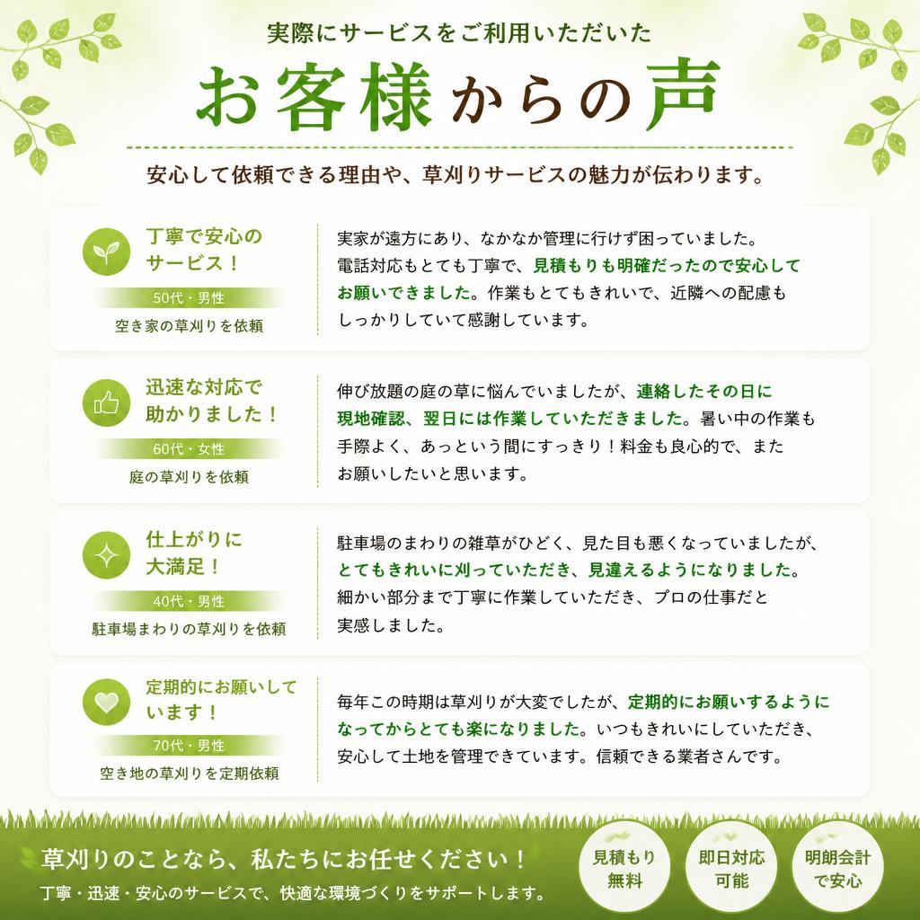 お客様の声