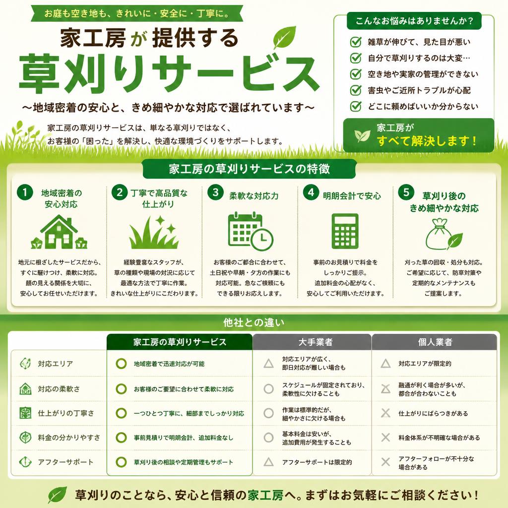 2. 家工房の草刈りサービス