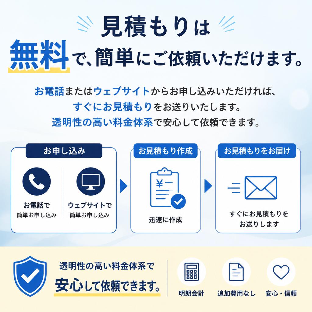 無料見積もりの流れ